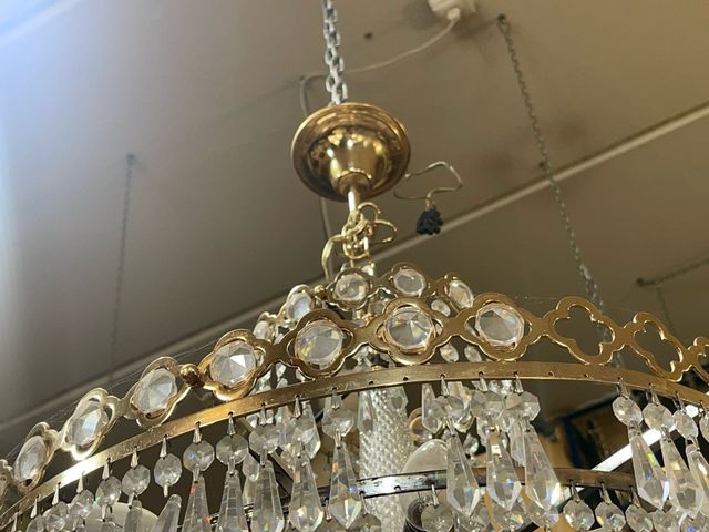 Lampara de techo de cristal