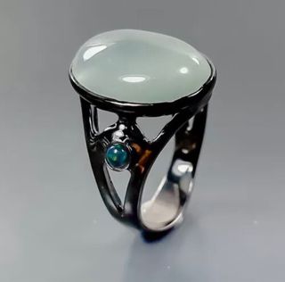 Anillo Aguamarina Natural Plata 925