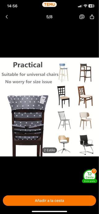 Trona portatil de viaje ajustable