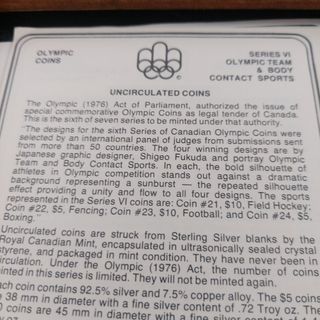 Monedas plata Montreal 76