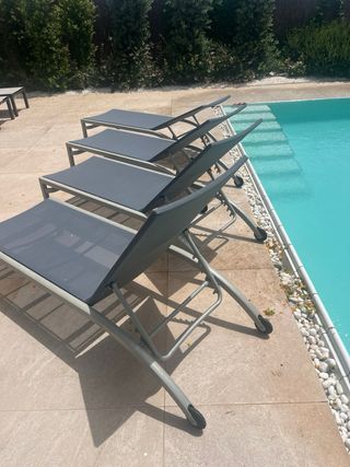 4 tumbonas jardin/piscina