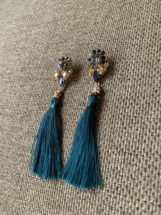 Pendientes verdes de Zara