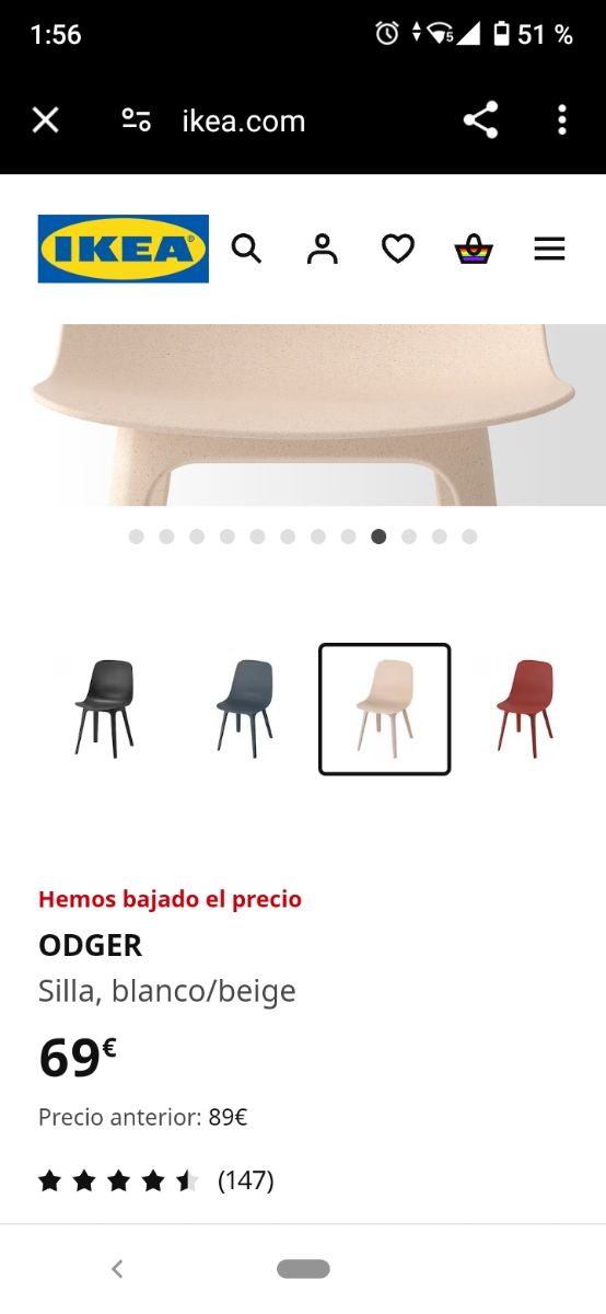 Silla ODGER ikea