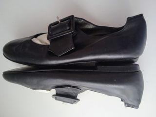 Bailarinas negras cuero planas Lola