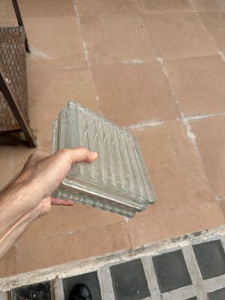 Bloques de vidrio Pavés antigu a rallas horizontal