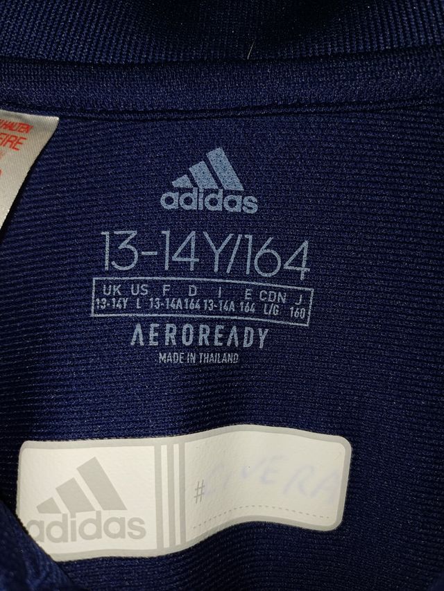 POLO AZUL ADIDAS T.13/14 AÑOS T L/G