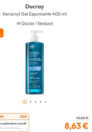 limpieza cara. Gel moussant KERACNYL. 11