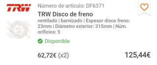 Discos de freno