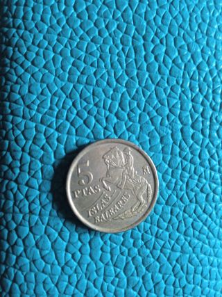 Moneda 5pesetas islas baleares año 1997