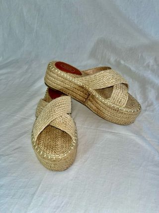 sandalias de ESPARTO CON PLATAFORMA 