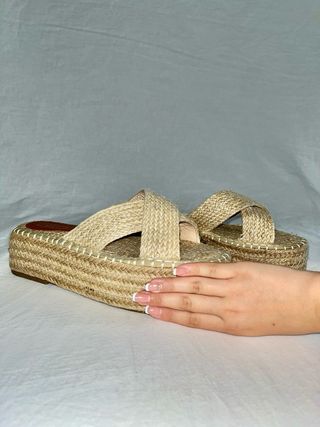 sandalias de ESPARTO CON PLATAFORMA 