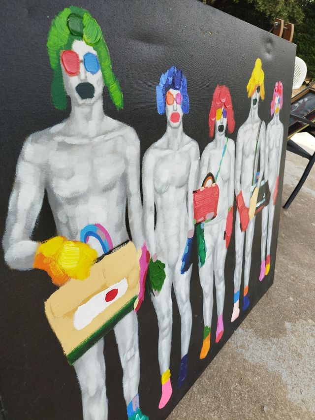 Cuadro desnudo a mano