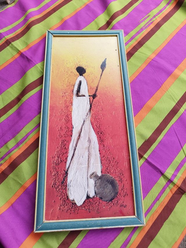 Cuadro guerrera africana