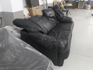 Sofás tres más dos en piel autentica