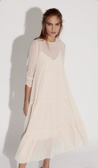Vestido plumeti Zara