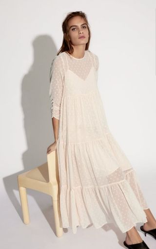 Vestido plumeti Zara