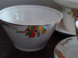 Johnson Bros. Pareek 6 Tazas de Té Art Deco