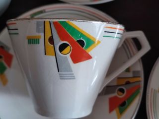 Johnson Bros. Pareek 6 Tazas de Té Art Deco
