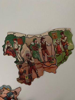 CROMOS ANTIGUOS CHOCOLATES MAPA REGIONES ESPAÑA