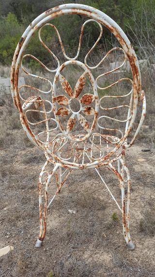 Sillas forja jardín