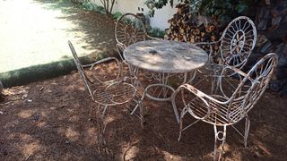 Sillas forja jardín