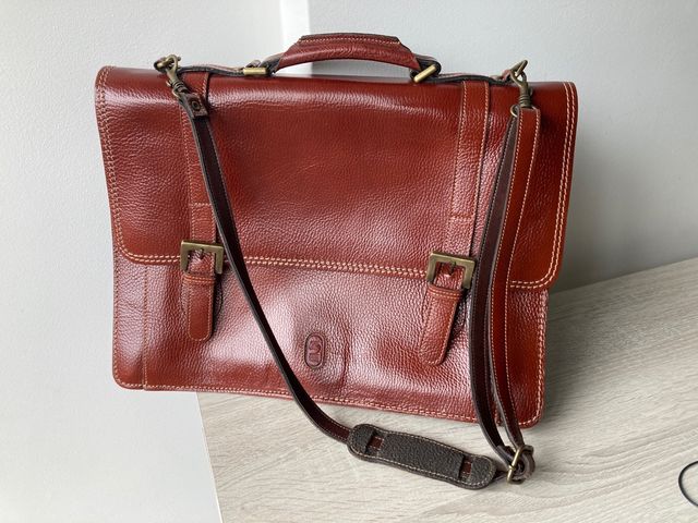 Cartera portafolios de piel vintage