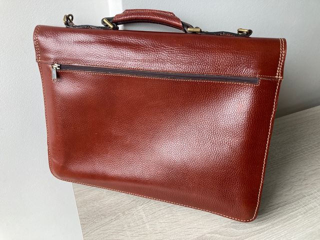 Cartera portafolios de piel vintage