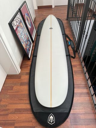 surf longboard con funda quilla leash todo nuevo