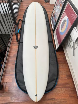 surf longboard con funda quilla leash todo nuevo