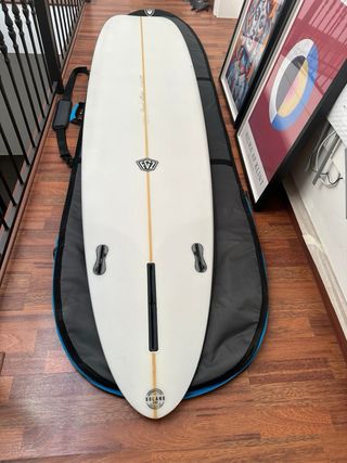 surf longboard con funda quilla leash todo nuevo