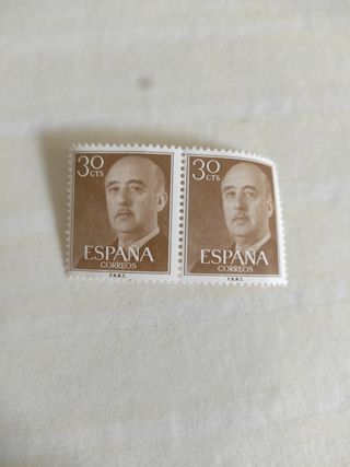 2 sellos España. Francisco Franco. 1955