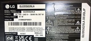 Despiece tv LG OLED55G26LA