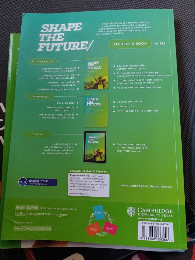 Inglés 1o Bachillerato Cambridge Shape the Future