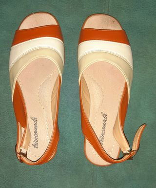 REBAJAS SANDALIAS MUJER CUÑA MARRÓN 39 TRANCOMODO