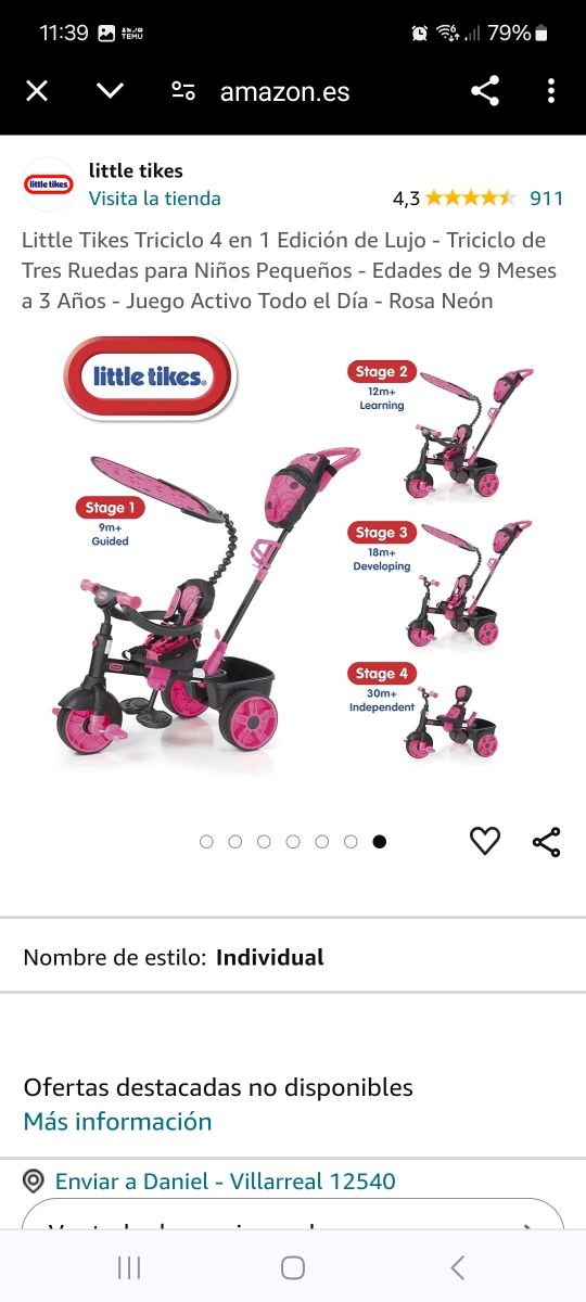 Triciclo little tikes
