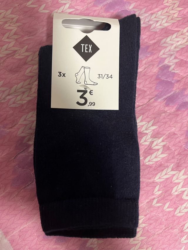 Pack 3 calcetines sin estrenar talla 31-34 TEX