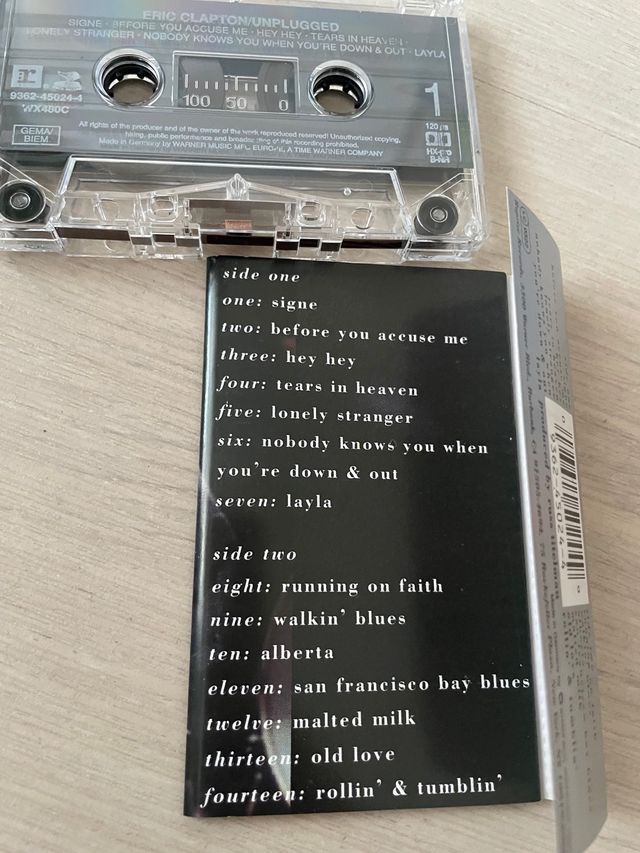 Cinta cassette Eric Clapton Unplugged