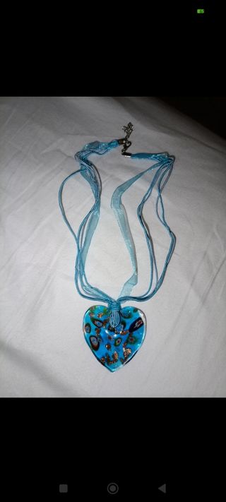 Collana donna con ciondolo in vetro
