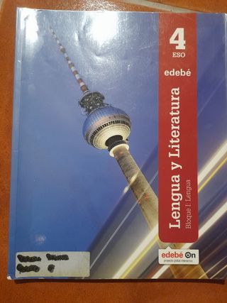 Libro lengua y literatura, 4 ESO, edebé