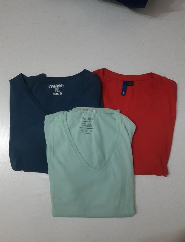 3 tshirt uomo scollo a V
