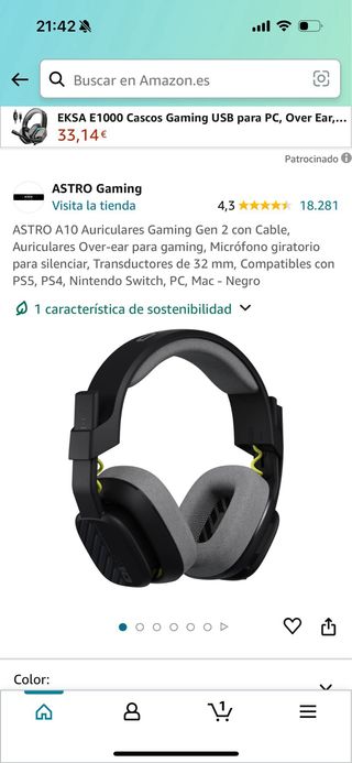 Auriculares Gaming Astro A10 Con Cable
