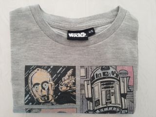 Camiseta gris de niño Star Wars . Talla 4-5
