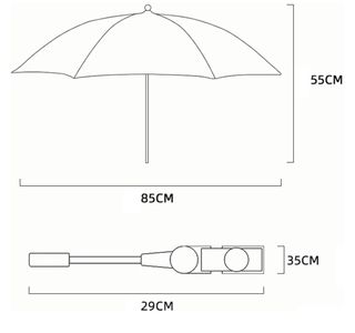 Sombrilla Carro Bebé