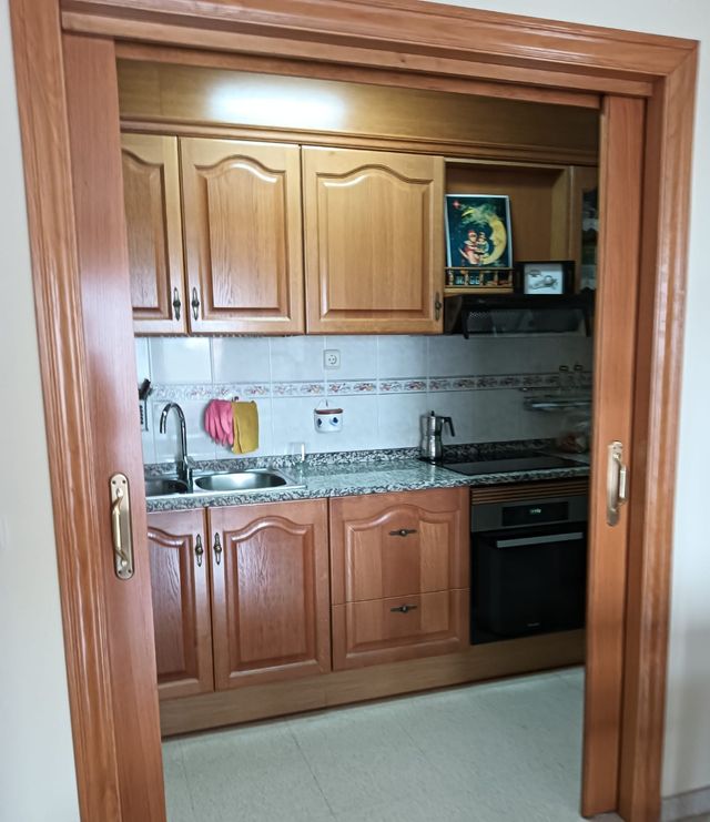Puertas muebles de cocina roble.