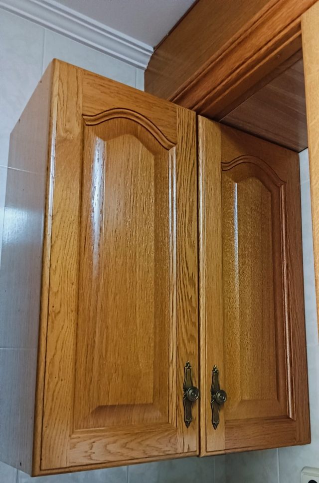 Puertas muebles de cocina roble.