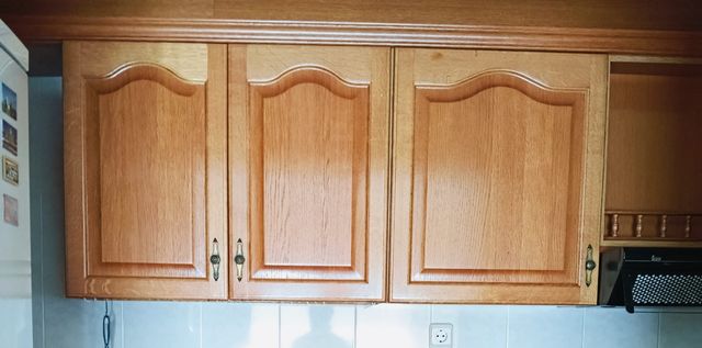 Puertas muebles de cocina roble.