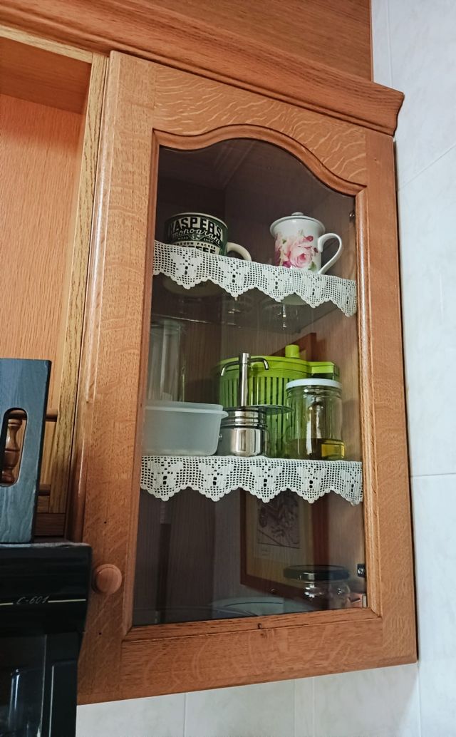 Puertas muebles de cocina roble.