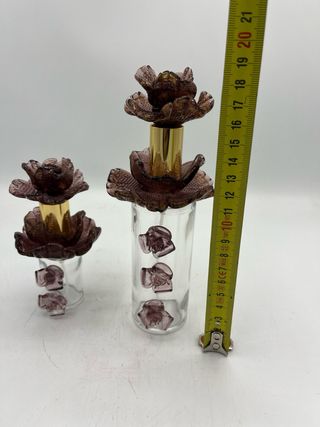 Bottiglie con dettagli vetro fi murano