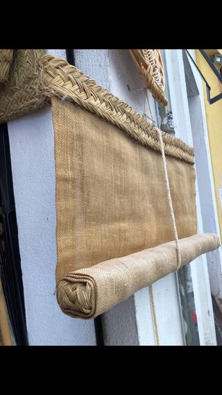 Persiana de saco y esparto