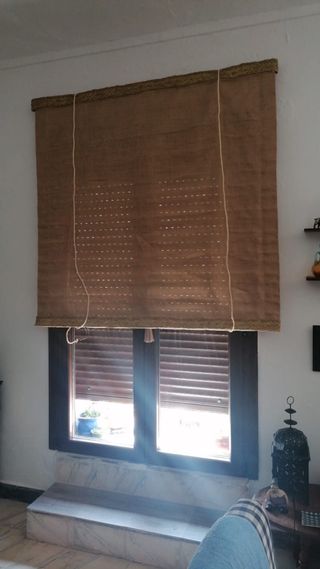 Persiana de saco y esparto